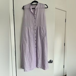 Eileen Fisher - soft lilac, organic linen dress